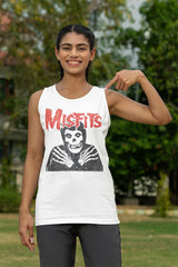Misfits CROSSED ARMS Adult Muscle Ladies Tank Top– Official Punk Rock Band Graphic Apparel