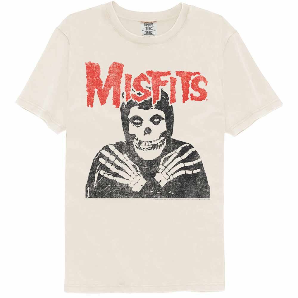 Misfits Crossed Arms Adult Graphic T-Shirt - Officially Licensed Punk Band Tee Ivory
