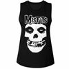 Misfits LOGO OUTLINE SKULL Adult Muscle Ladies Tank Top– Punk Rock Skull Band Merchandise