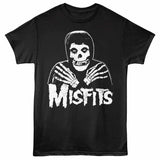 Misfits SKULL CROSSED ARMS Adult Black T-Shirt – Licensed Horror Punk Skull Graphic Band Tee
