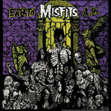 Misfits EARTH AD Black Adult T-Shirt – Classic Horror Punk Music Tee, Official Band Merchandise