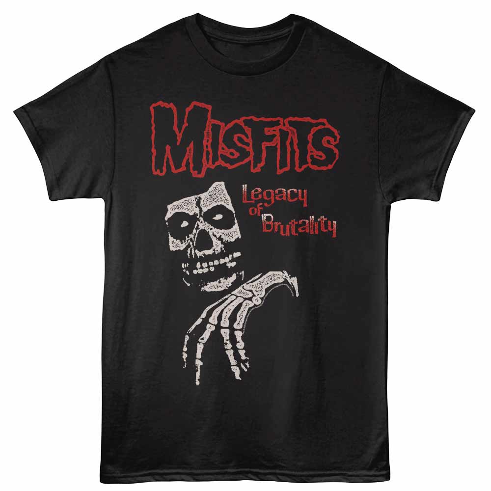 Misfits Legacy of Brutality Adult Graphic T-Shirt - Officially Licensed Punk Rock Tee Black