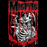 Misfits DEATH COMES RIPPING Black Adult T-Shirt – Punk Rock Music Graphic Tee for Band Fans