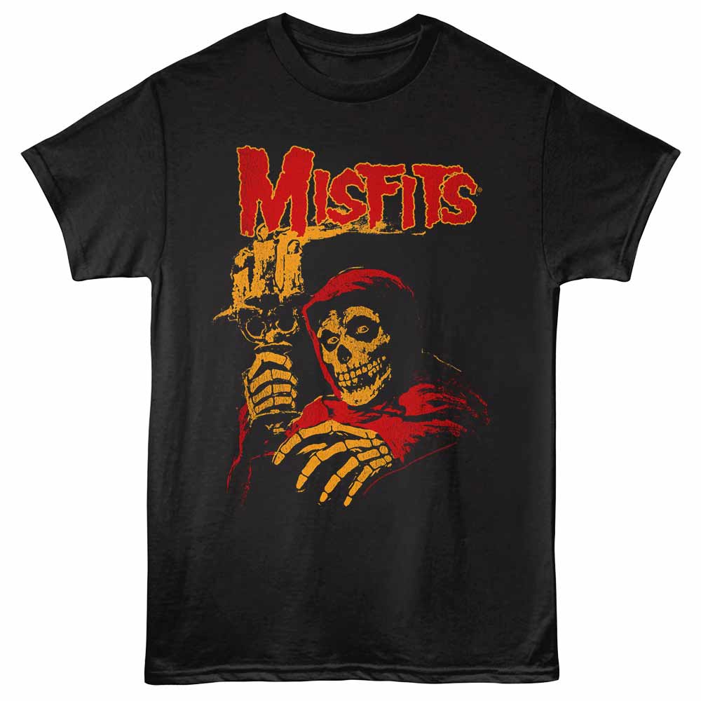 Misfits Halloween Crimson Ghost Adult Graphic T-Shirt - Officially Licensed Punk Tee Black