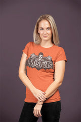 Misfits BAT LOGO Bright Orange Heather Adult T-Shirt – Horror Punk Graphic Music Tee