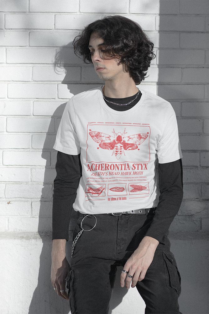 STYX Officially Silence of the Lambs SOL Acherontia Adult T-Shirt, Licensed Classic Rock Band Graphic Tee
