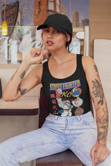 Street Fighter Round One Comic Graphic Tank Top Arcade Gaming Retro Apparel Classic Video Game Fan