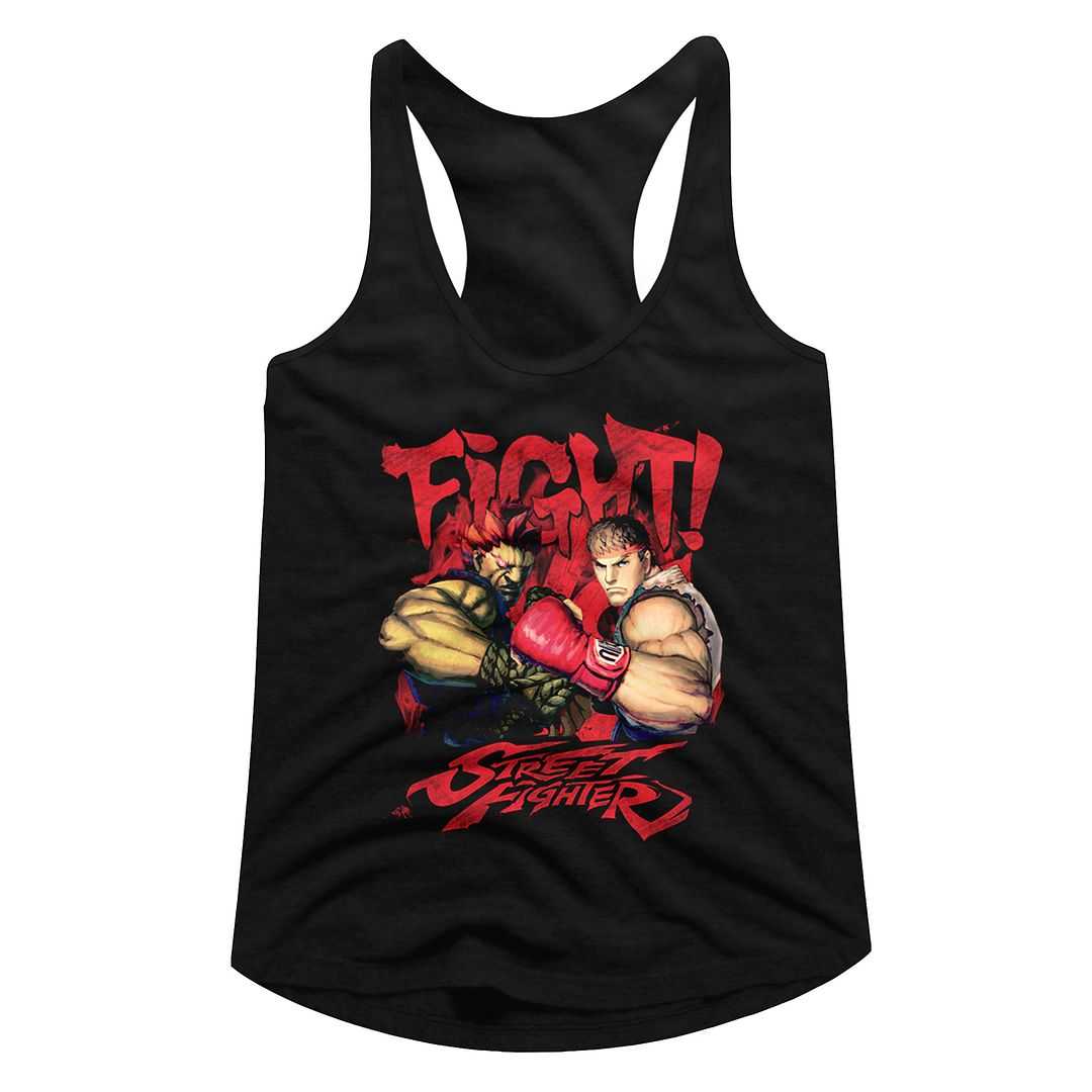 Street Fighter Fight Graphic Woman Tank Top Arcade Gaming Retro Apparel Classic Video Game Fan