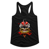 Street Fighter SFV Key Graphic Woman Tank Top Arcade Gaming Retro Apparel Classic Video Game Fan