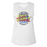 Street Fighter World Warrior Graphic Woman Tank Top Arcade Gaming Retro Apparel Classic Video Game Fan