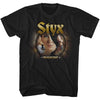 Styx Pieces Of Eight Graphic T-Shirt - Classic Rock Music Clothing - Vintage Concert Lover Gift Idea