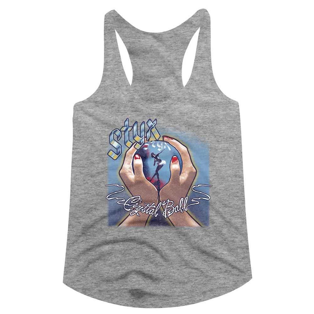 Styx Bright Ball Ladies Graphic Tank Top - Classic Rock Music Clothing - Vintage Concert Lover Gift Idea