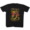 Styx Ferryman Youth Graphic T-Shirt - Classic Rock Music Clothing - Vintage Concert Lover Gift Idea