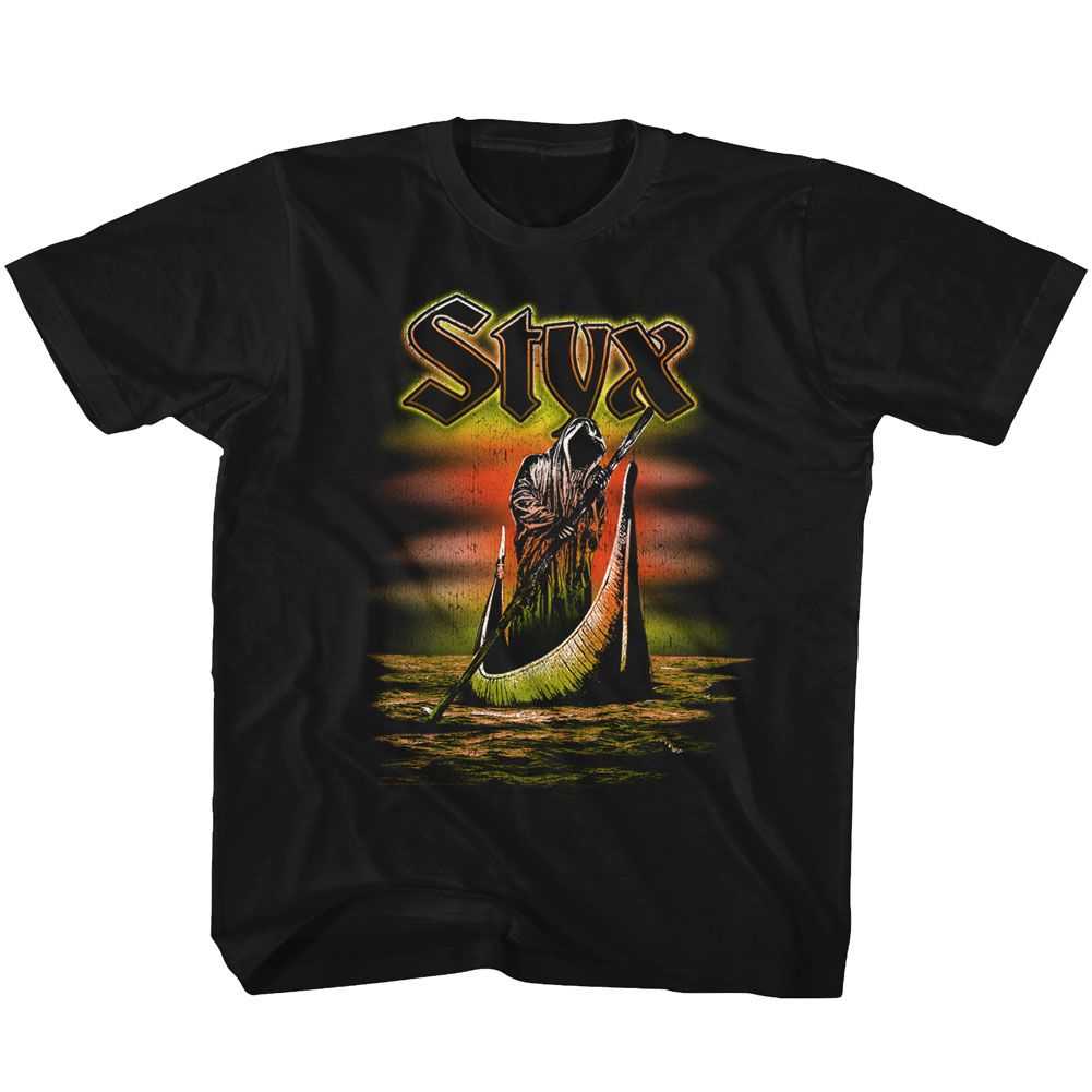 Styx Ferryman Youth Graphic T-Shirt - Classic Rock Music Clothing - Vintage Concert Lover Gift Idea