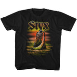 Styx Ferryman Youth Graphic T-Shirt - Classic Rock Music Clothing - Vintage Concert Lover Gift Idea