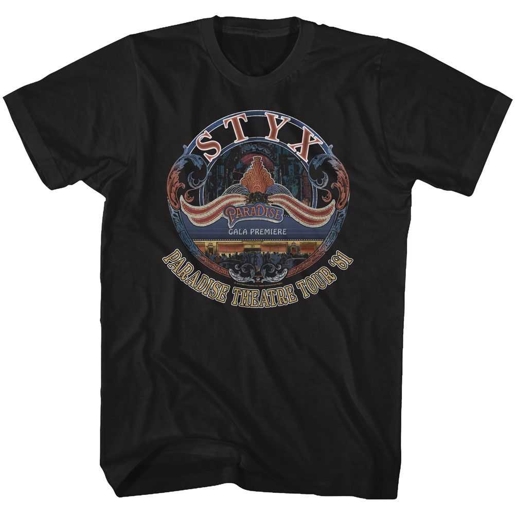 Styx Tour 81 Graphic T-Shirt - Classic Rock Music Clothing - Vintage Concert Lover Gift Idea