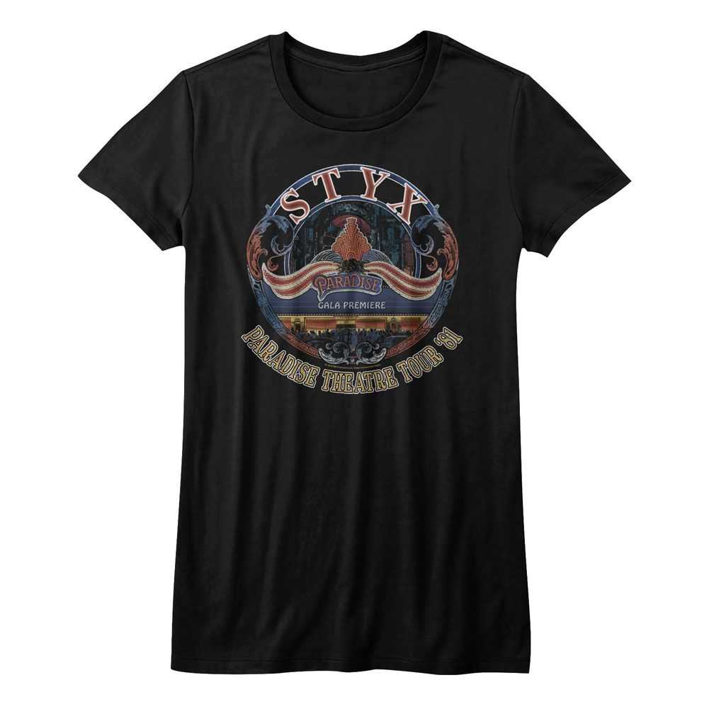 Styx 1981 Paradise Theatre World Tour Graphic Vintage Concert Tee Unisex Historic Stage Energy