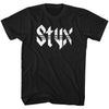 Styx Classic Wordmark Band Logo Graphic Vintage Concert Tour Tee Unisex Clean Minimalist Edge