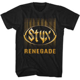 Styx Renegade Graphic T-Shirt - Classic Rock Music Clothing - Vintage Concert Lover Gift Idea