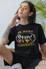 Styx Oh Mama Graphic T-Shirt - Classic Rock Music Clothing - Vintage Concert Lover Gift Idea