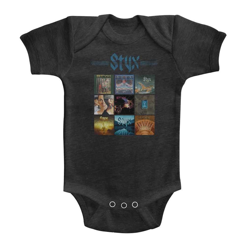 Styx Album Grid Youth Graphic Bodysuit - Classic Rock Music Clothing - Vintage Concert Lover Gift Idea
