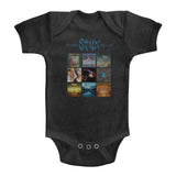 Styx Album Grid Youth Graphic Bodysuit - Classic Rock Music Clothing - Vintage Concert Lover Gift Idea