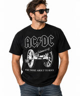 AC/DC About To Rock Unisex Graphic T-Shirt - Vintage Rock Band Tee