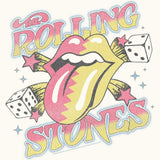 The Rolling Stones Tumbling Dice & Stars Vintage Band Tee - Unisex Retro Graphic Shirt