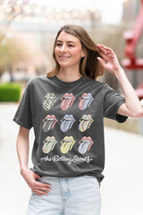The Rolling Stones Multi-Color Tongue Graphic T-Shirt - Official Band Tee