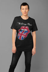 Rolling Stones Union Jack Tongue Graphic Tee - Classic British Rock Concert Apparel - Unisex Adult Music Fan Gift
