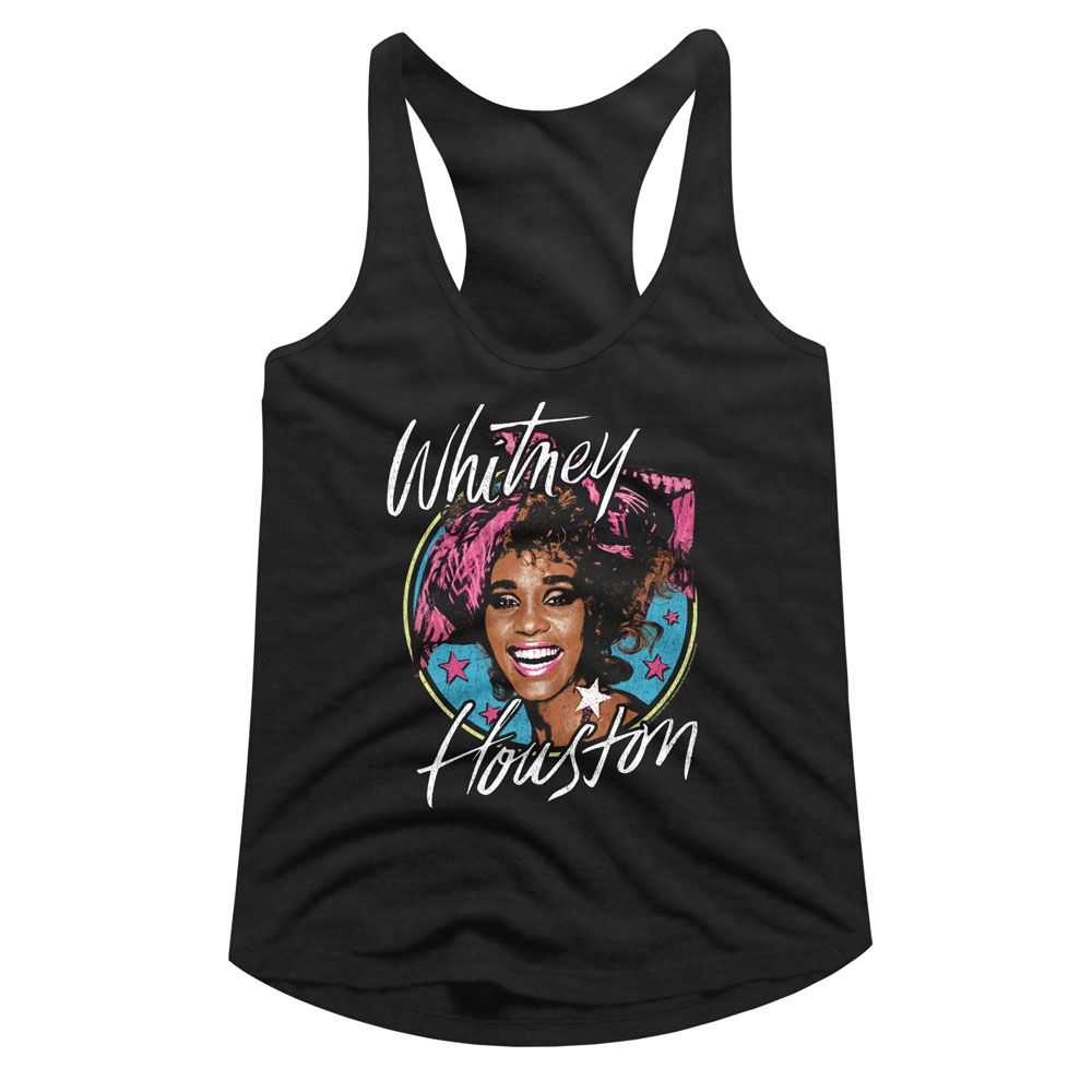 Whitney Houston Whitney Stars Sleeveless Tee - Legendary Concert Apparel - Nostalgic Music Lover Gift