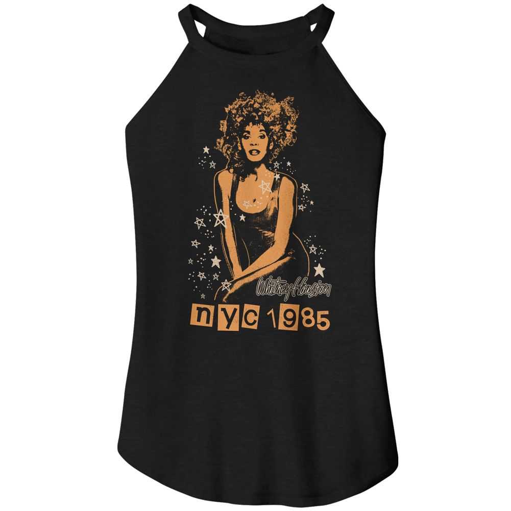 Whitney Houston Whitney 1985 NYC Stars Adult Girl Tank Top - Timeless Band Clothing - Classic Rock Collectible Idea