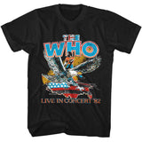 The Who Live In 82 Graphic T-Shirt - Classic Rock Music Clothing - Vintage Concert Lover Gift Idea
