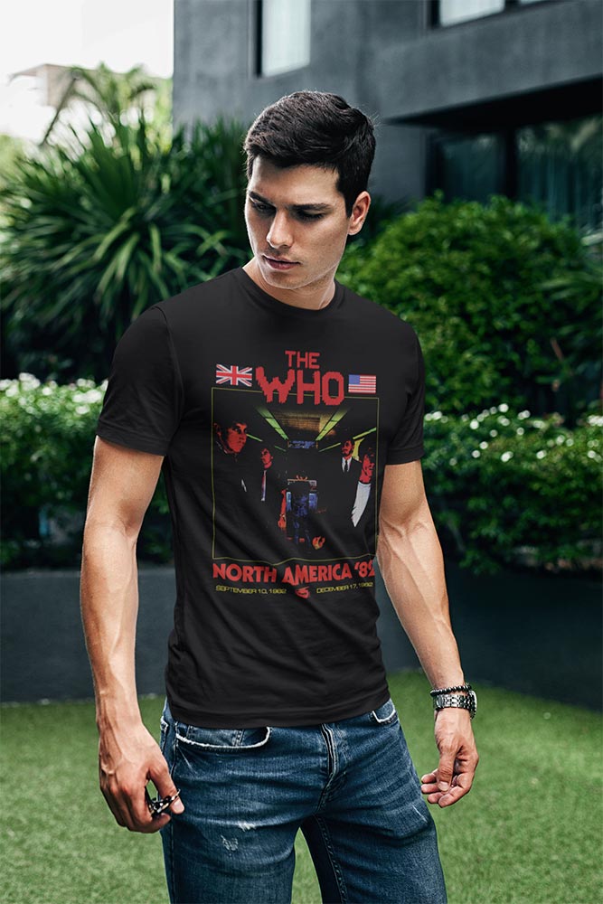 The Who Its Hard North America 82 Graphic T-Shirt - Classic Rock Music Clothing - Vintage Concert Lover Gift Idea